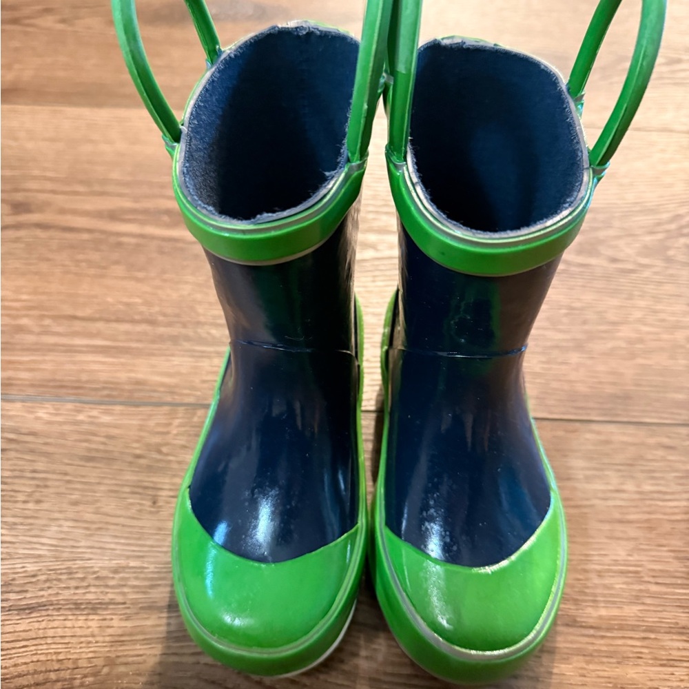 Kids Green and Blue Rain Boots